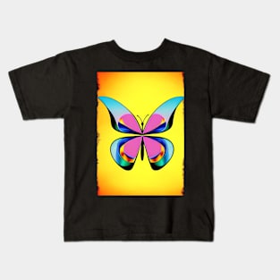 CUTE MULTICOLORED BUTTERFLY PAINTING Kids T-Shirt